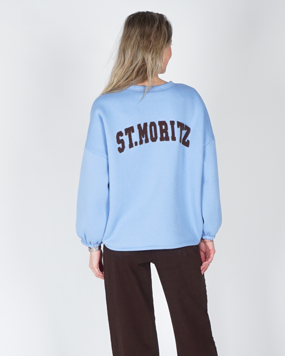 OVERSIZED SWEATER ST.MORITZ LICHTBLAUW