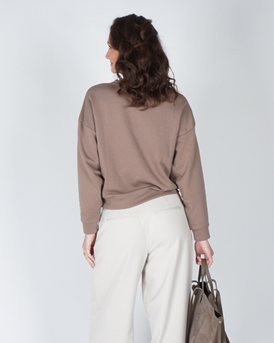 LOGO SWEATER BRIENA BRUIN ECRU