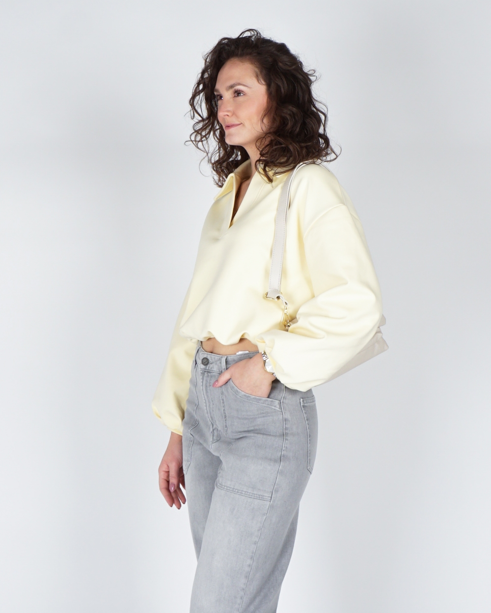 POLO SWEATER MYLENA LICHT GEEL