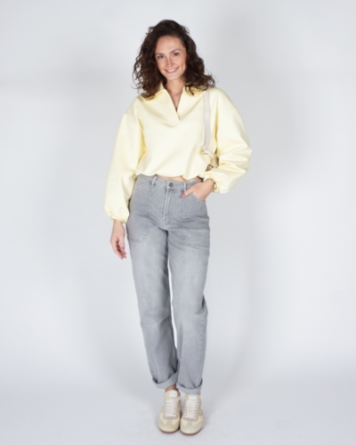 POLO SWEATER MYLENA LICHT GEEL