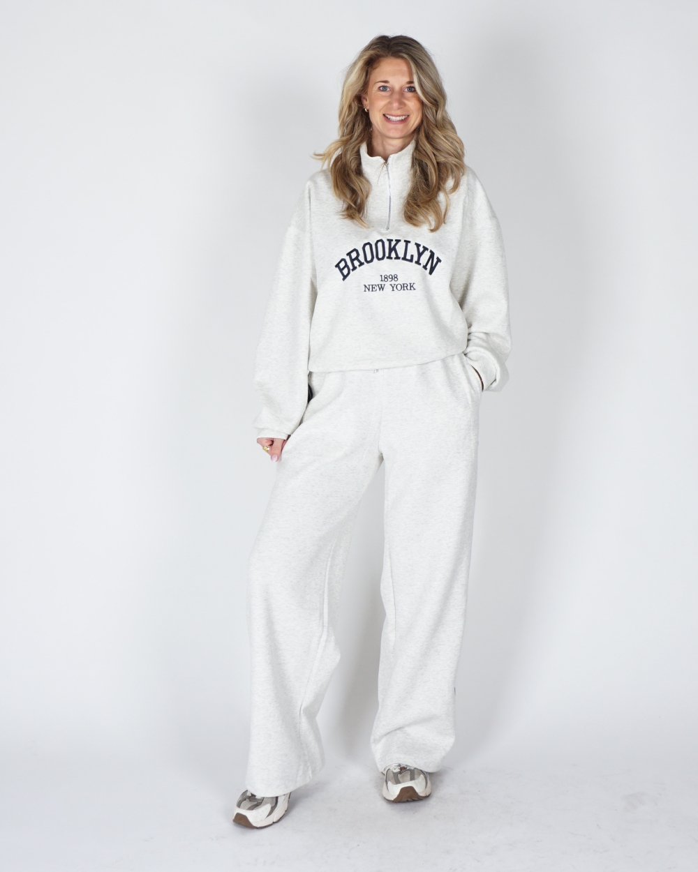 SPORTY SWEATER BROOKLYN GRIJS