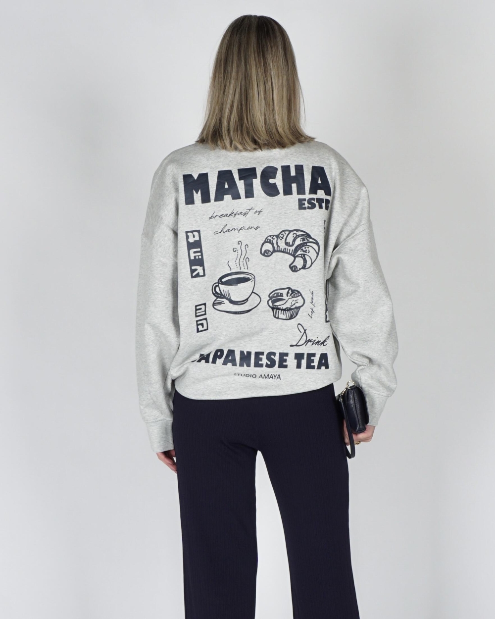 Studio Amaya MATCHA SWEATER Grijs