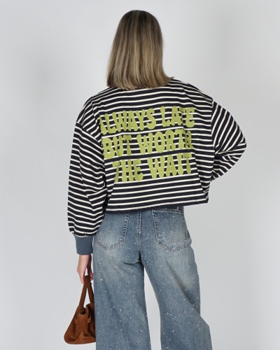 Studio Amaya WORHT IT SWEATER Marine