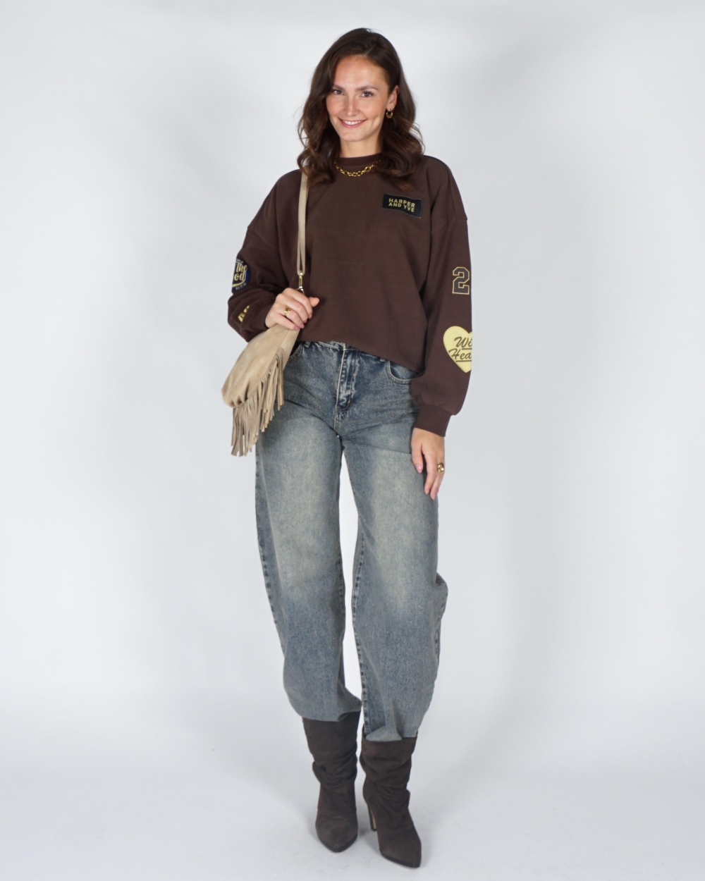 HARPER & YVE SWEATER PATCH Bruin