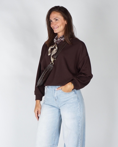 Gossip BALLON SWEATER Donkerbruin