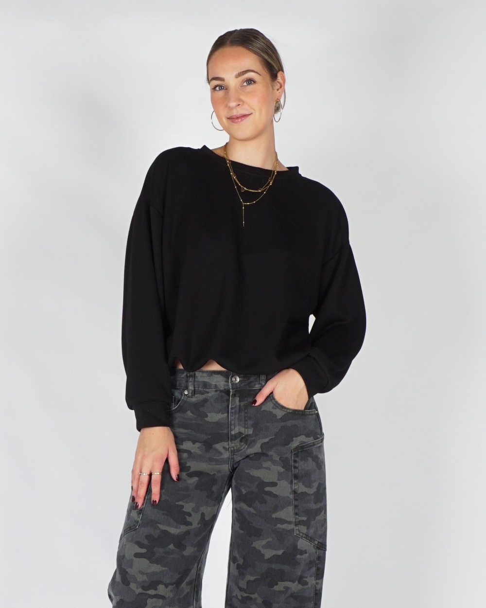 Gossip BALLON SWEATER Zwart