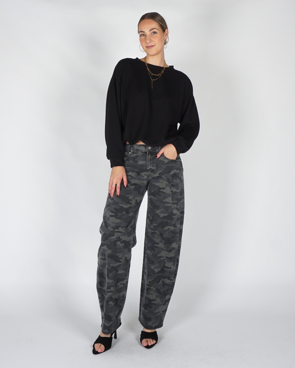 Gossip BALLON SWEATER Zwart
