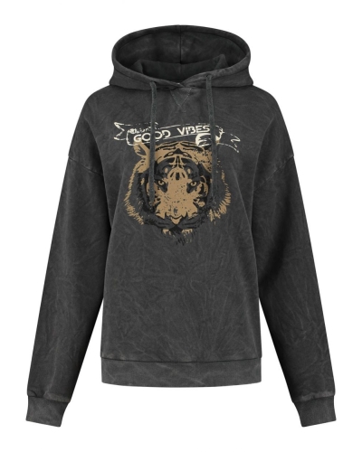 JO VINTAGE ZWARTE HOODIE MET PRINT 