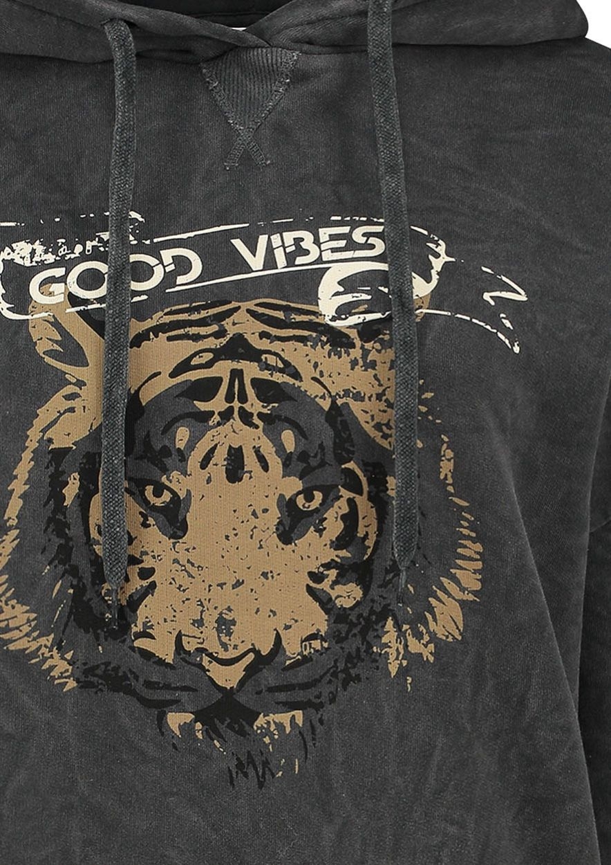 JO VINTAGE ZWARTE HOODIE MET PRINT 