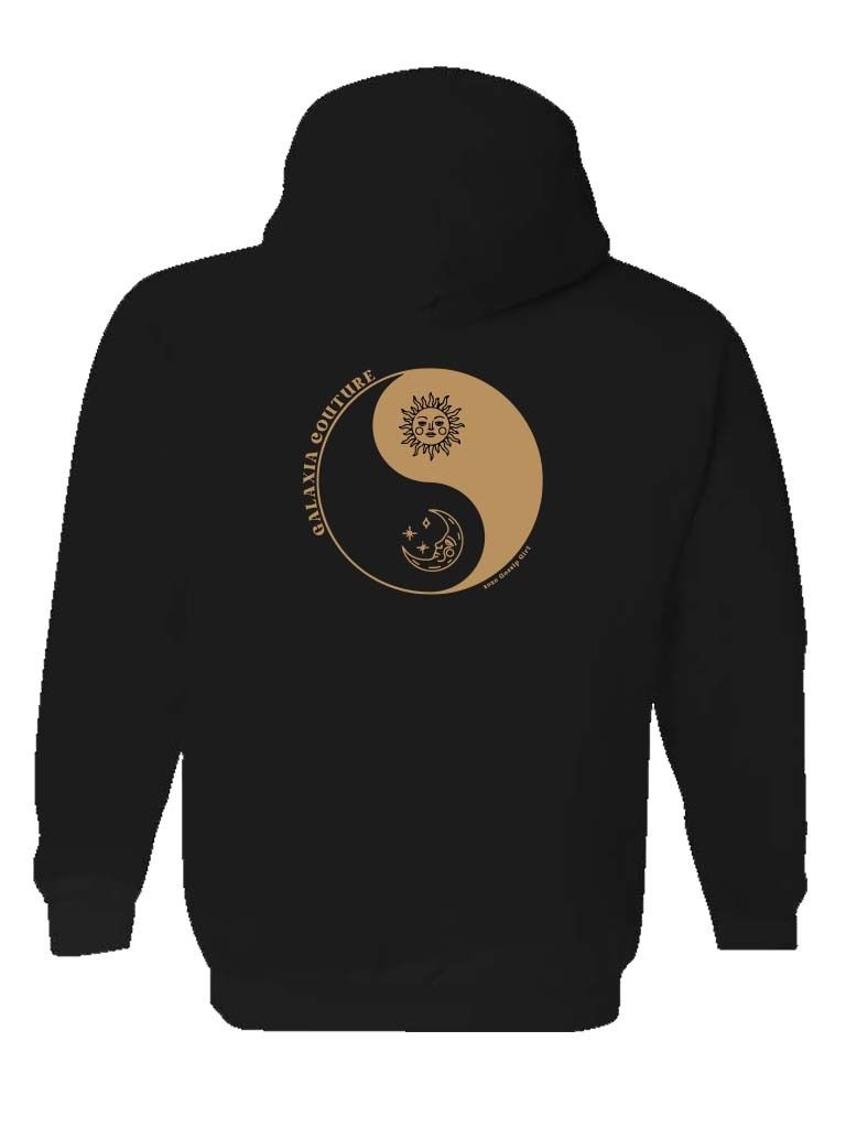 HOODIE YING YANG ZWART