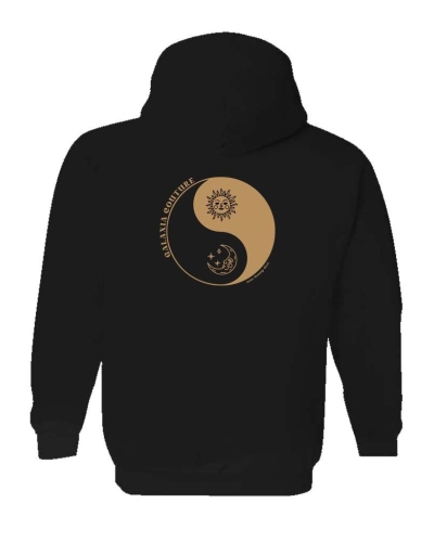 HOODIE YING YANG ZWART