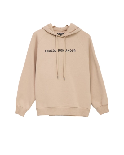 AU REVOIR HOODIE BEIGE