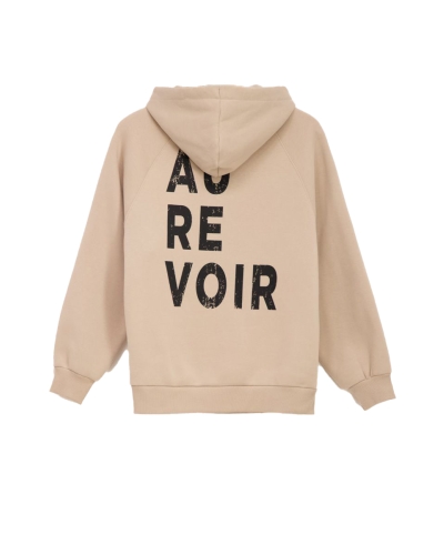 AU REVOIR HOODIE BEIGE
