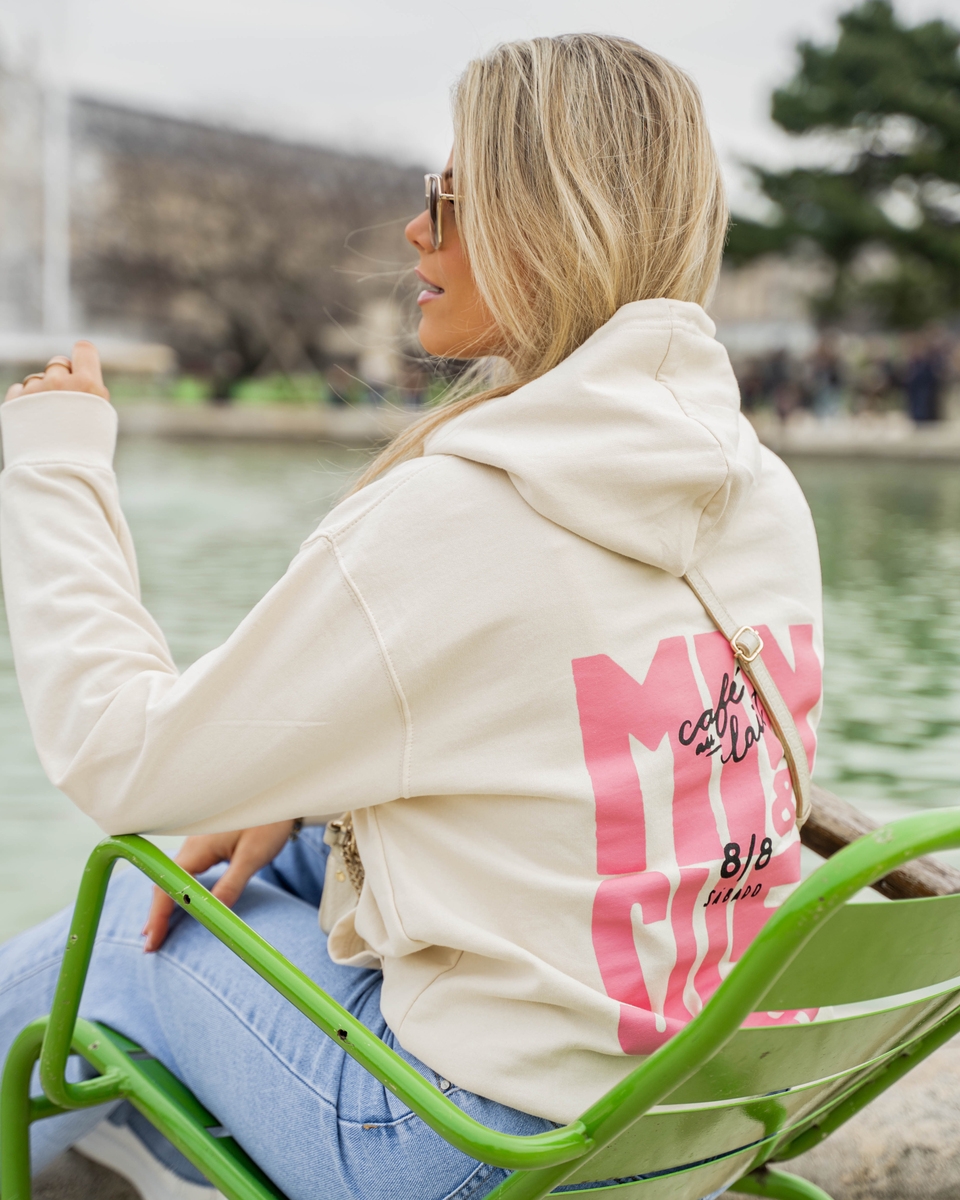 HOODIE CAFE AU LAIT ECRU