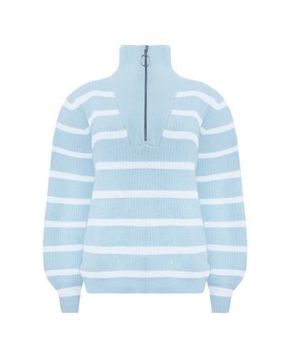 Gossip ZIPPER SWEATER BLAUW