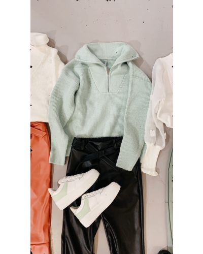 Gossip ZIPPER SWEATER GROEN