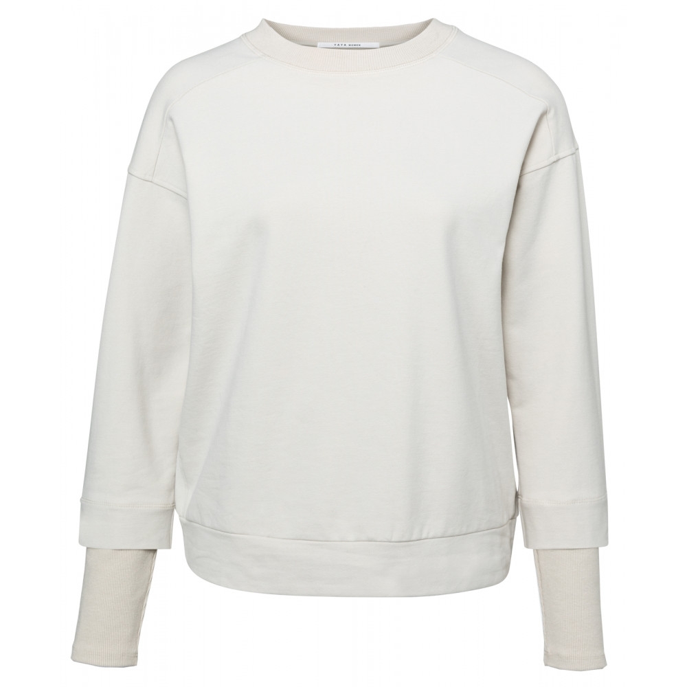 SOFT JERSEY CREW NECK SWEATER FOG GREY