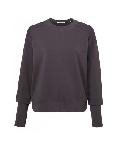 SOFT JERSEY CREW NECK SWEATER PHANTOM