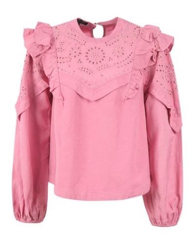 Scotch & Soda EMBROIDERED VOLUMINOUS SLEEVED TOP