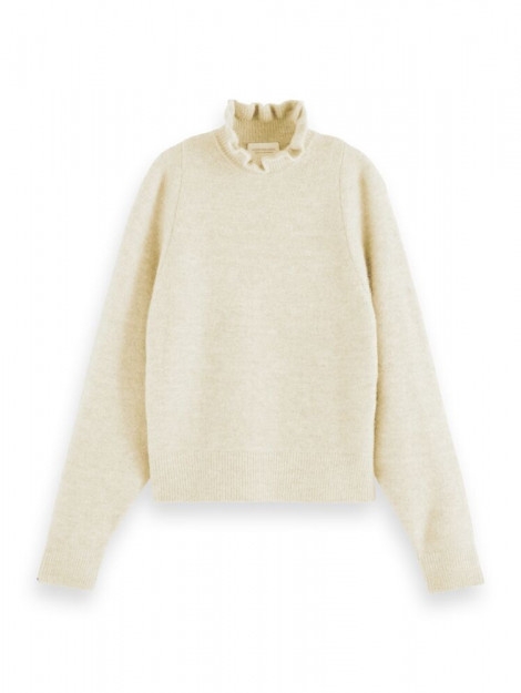 RUFFLED HIGH-NECK JUMPER