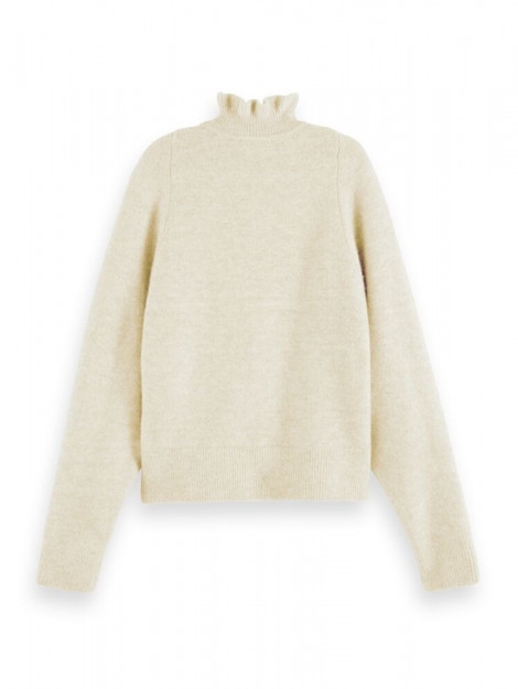 RUFFLED HIGH-NECK JUMPER