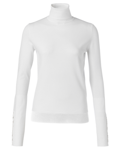 YAYA HIGH NECK SWEATER MET KNOPEN WHITE 