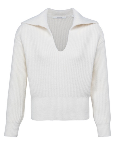 YAYA TRUI MET WIJDE KRAAG OFF WHITE 