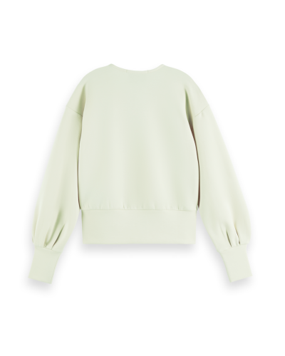 V-NECK SWEATSHIRT IN TENCEL BLEND GROEN