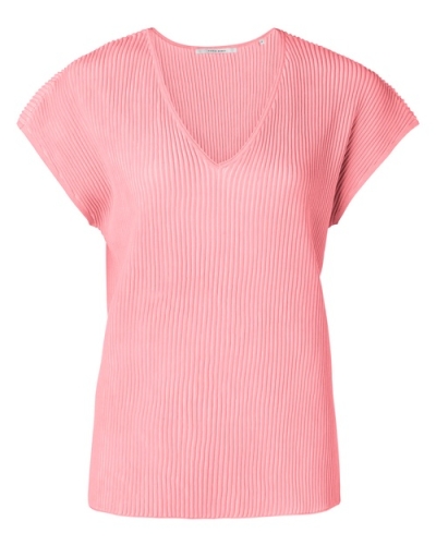 YAYA RIB STRUCTURE SWEATER WITH V-NECK