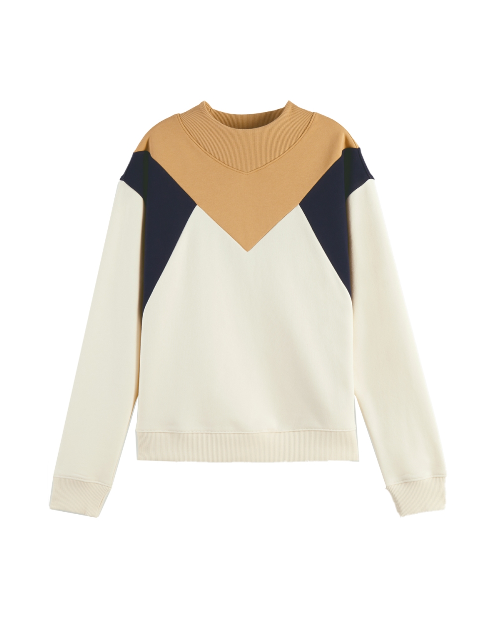 COLOR BLOCK ORGANIC COTTON SWEAT