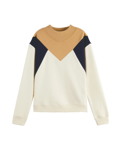 Scotch & Soda COLOR BLOCK ORGANIC COTTON SWEAT