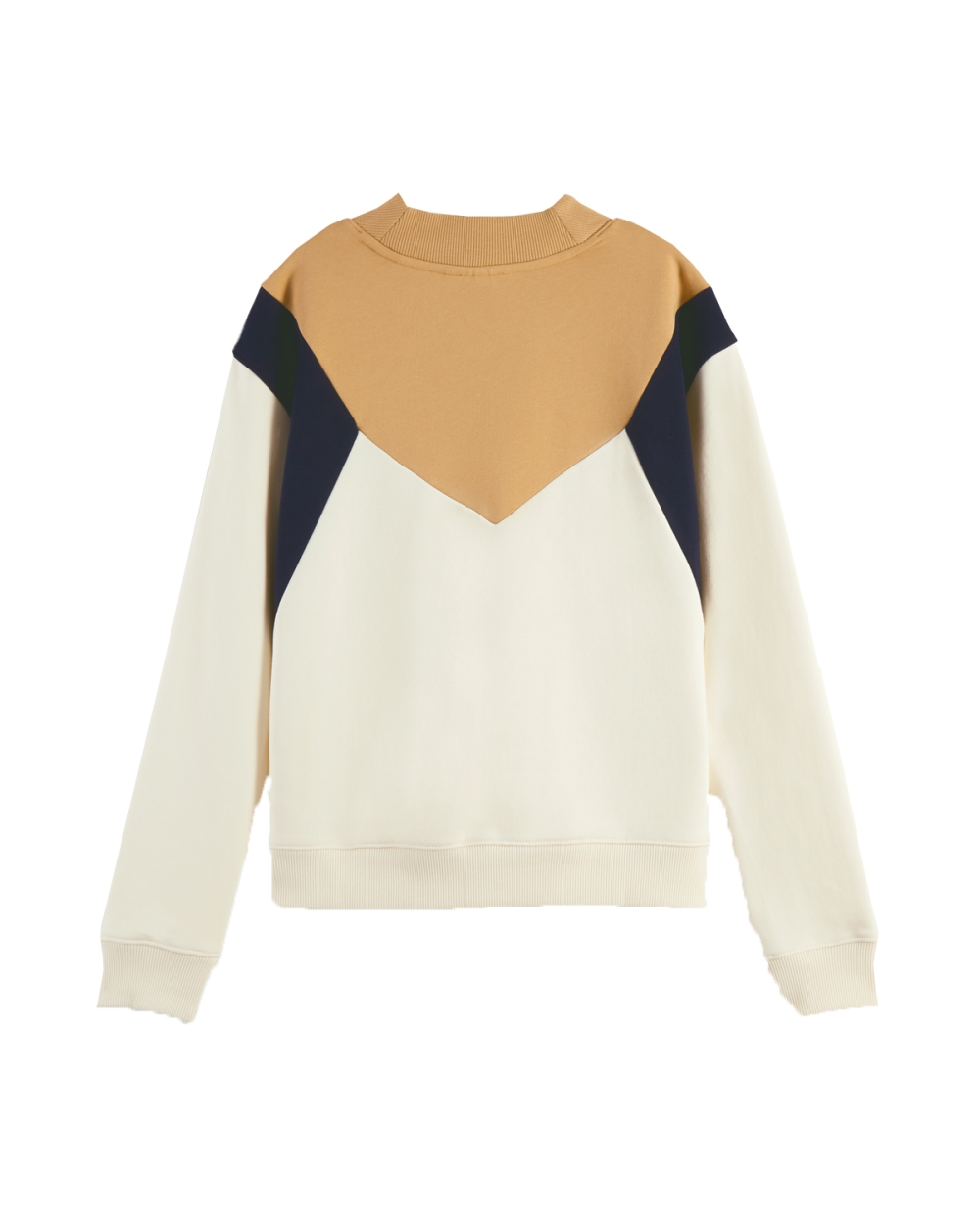 COLOR BLOCK ORGANIC COTTON SWEAT