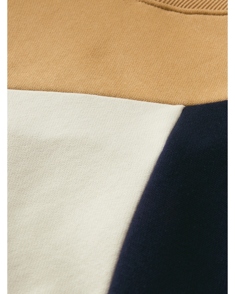 COLOR BLOCK ORGANIC COTTON SWEAT