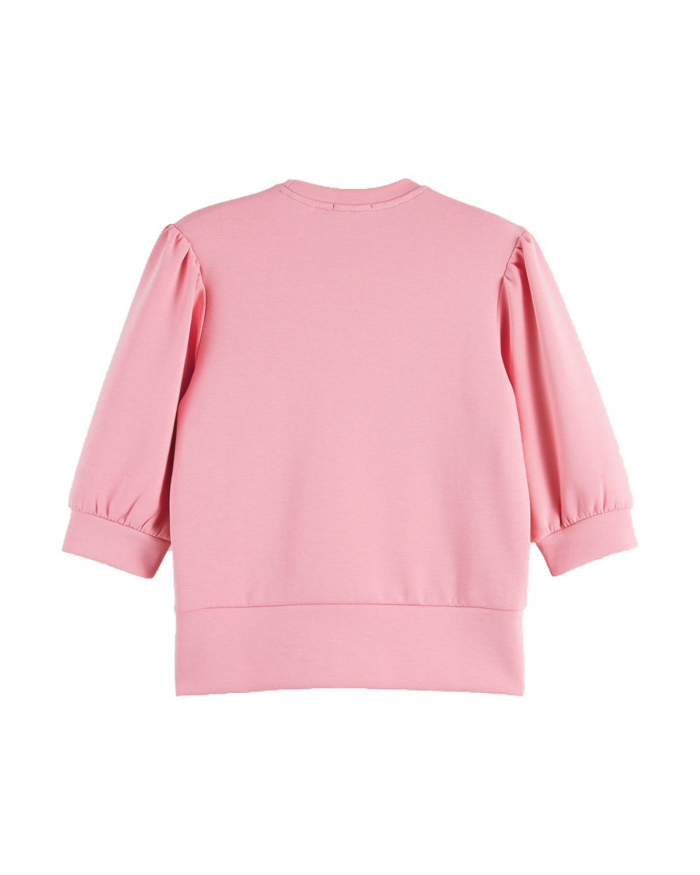 VOLUMINOUS SLEEVED CREW-NECK SWEAT ROZE