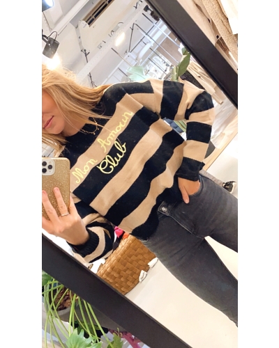 Gossip TRUI MON AMOUR CLUB BEIGE ZWART