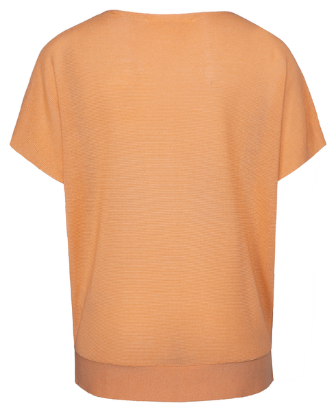 RIB DETAIL STITCH SWEATER ORANGE