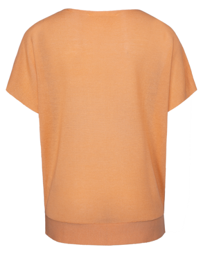 RIB DETAIL STITCH SWEATER ORANGE