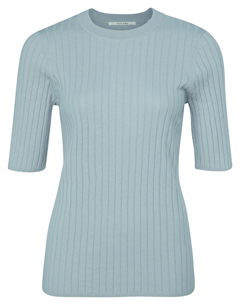 RIB STITCH SWEATER BLAUW