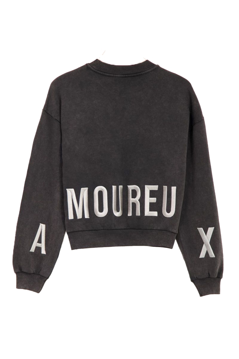 DONKERGRIJZE SWEATER AMOUREUX