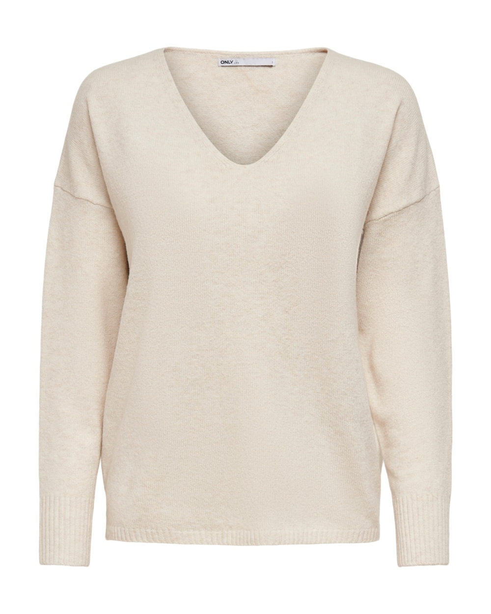 ONLY V-NECK PULLOVER BIRCH MELANGE