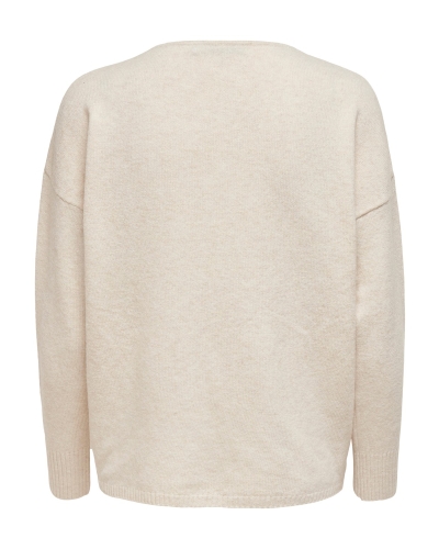 ONLY V-NECK PULLOVER BIRCH MELANGE