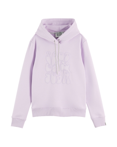 Scotch & Soda HOODIE MET ARTWORK LILA