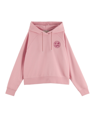 Scotch & Soda RELAXED FIT RAGLAN CROPPED HOODIE