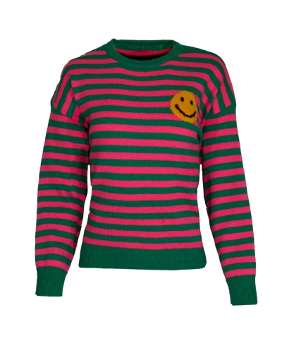 Gossip TRUI SMILEY ROZE/GROEN