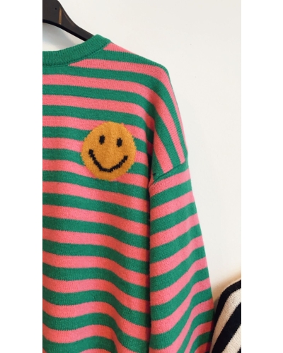 TRUI SMILEY ROZE/GROEN
