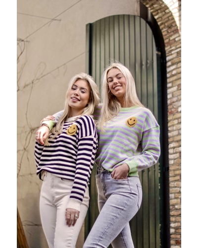 Gossip TRUI SMILEY ZWART/WIT