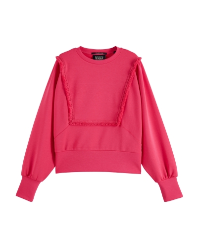 OVERSIZED FRINGE SWEATER ROZE