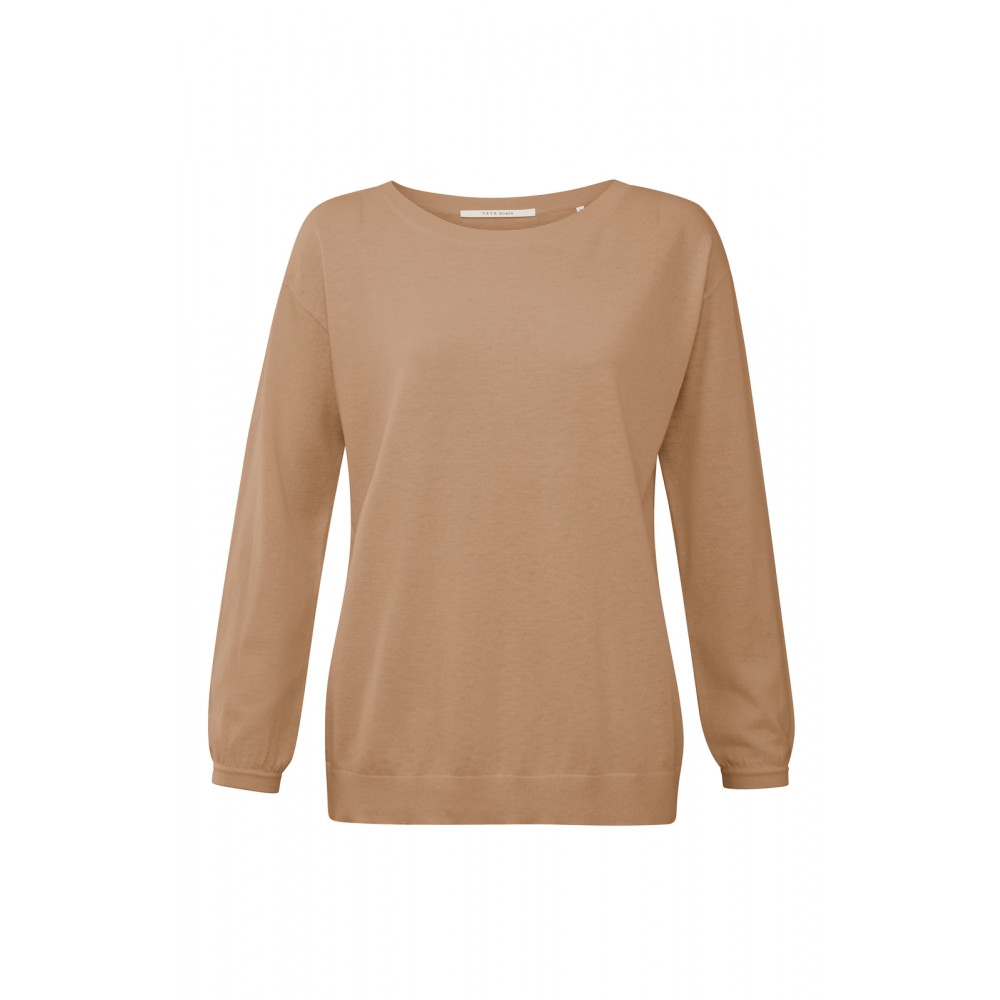 BOATNECK SWEATER CAMEL BROWN