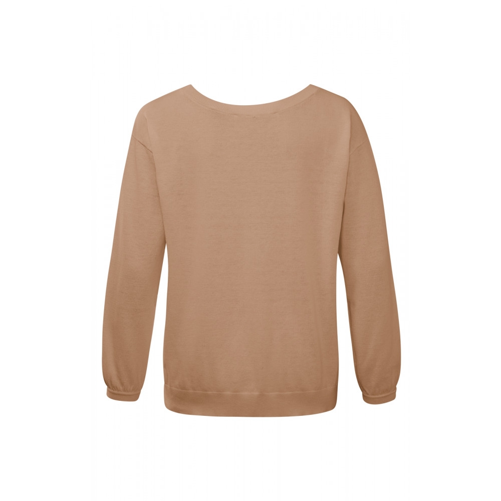BOATNECK SWEATER CAMEL BROWN