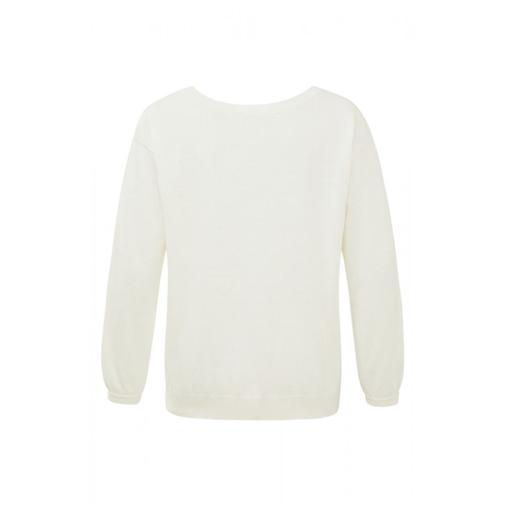 BOATNECK SWEATER  WOOL WHITE